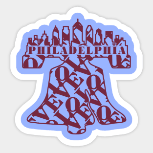 PHILADELPHIA LOVE PHILLY SKYLINE PHILLY FAN LIBERTY BELL ORIGINAL Sticker